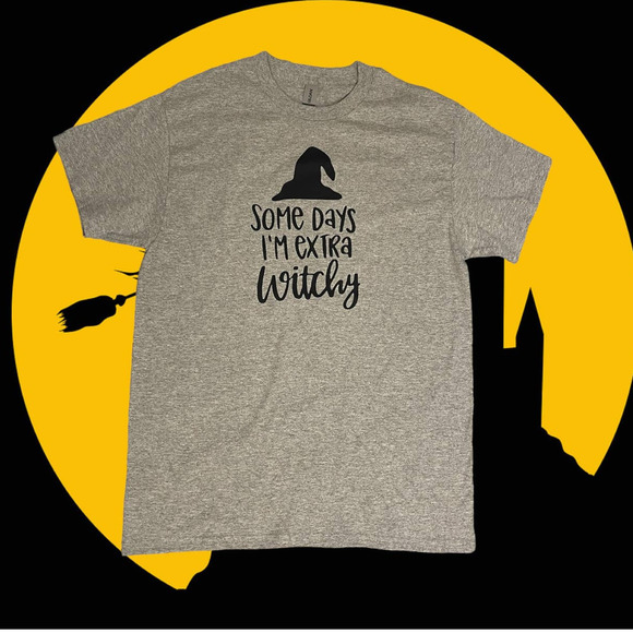 EXTRA WITCHY T-SHIRT|UNISEX‎ ADULT MEDIUM|HALLOWEEN|SPOOKY|FUNNY - Picture 2 of 7